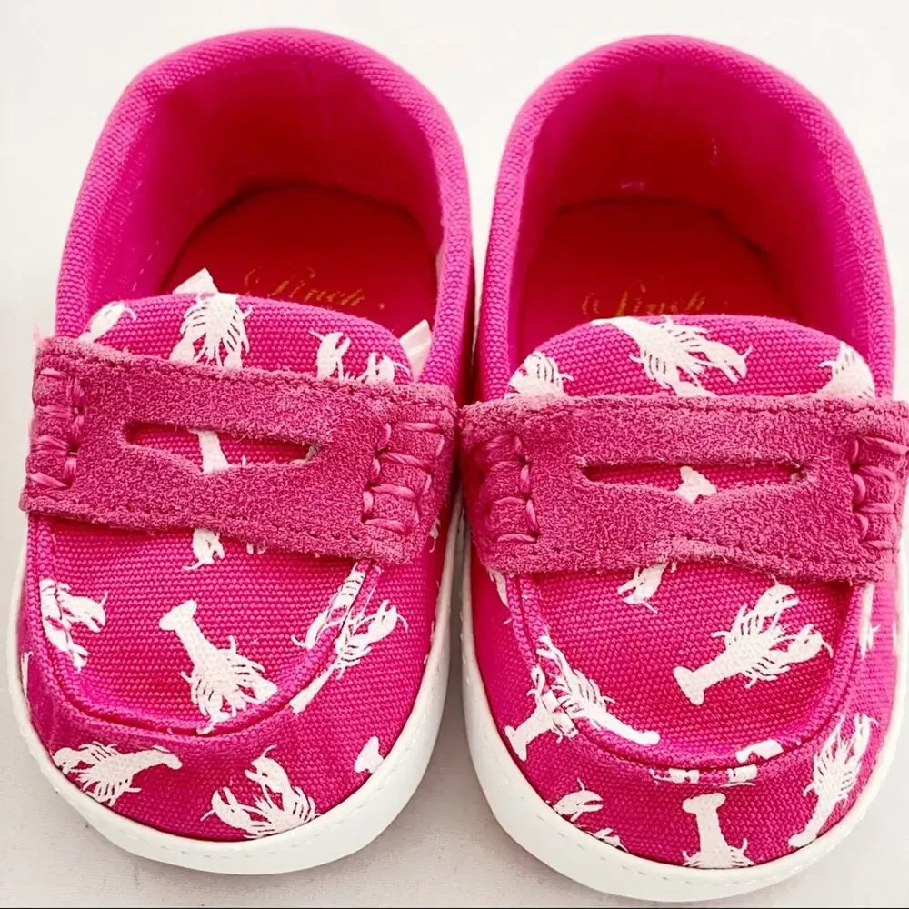 Cole Haan Baby Shoes SZ 1 Lobster Pinch Weekender Baby Loafers New in Box Pink